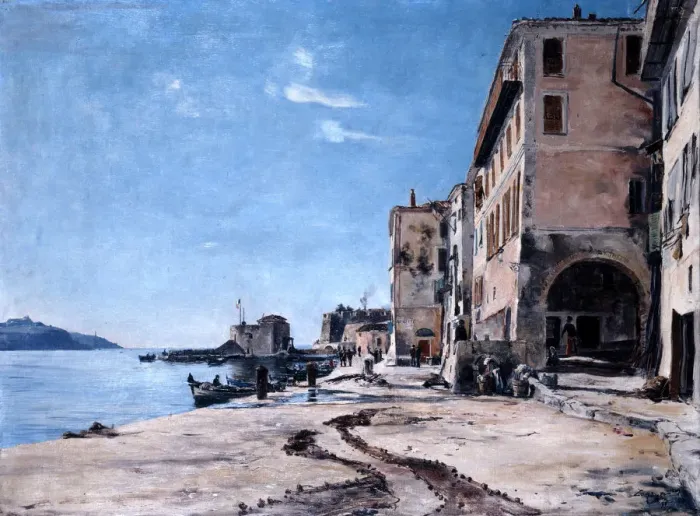Framed Print : Villefranche-sur-mer, 1891. Artist: Emmanuel Lansyer
