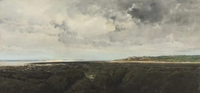 Framed Print : Villerville Seen from Le Ratier, 1855. Creator: Charles Francois Daubigny (French, 1817-1878) Framed Print : Villerville Seen from Le Ratier, 1855. Creator: Charles Francois Daubigny (French, 1817-1878)