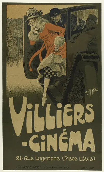 Framed Print : Villiers Cinema, 1918. Creator: Clérice Frères (active 1890s-1910s) Framed Print : Villiers Cinema, 1918. Creator: Clérice Frères (active 1890s-1910s)