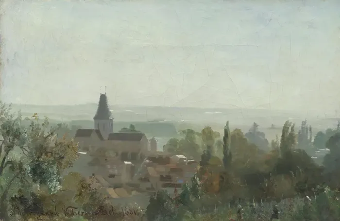 Framed Print : Villiers le Bel, 1881. Creator: Asta Norregaard Framed Print : Villiers le Bel, 1881. Creator: Asta Norregaard