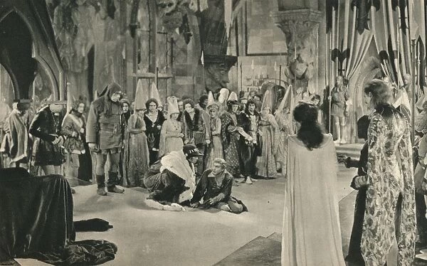 Villon (John Barrymore) threatened with death by Louis XI, 1927