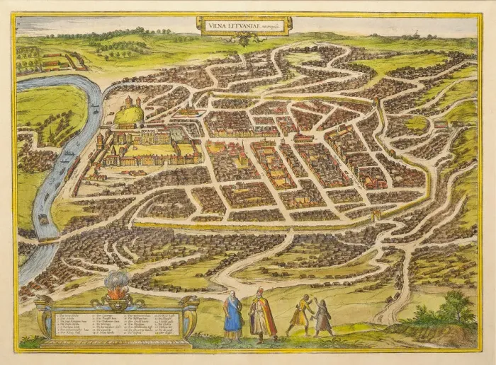 Framed Print : Vilnius (from Urbium praecipuarum mundi theatrum quintum by Georg Braun), 1580s. Artist: Hogenberg, Frans (1535-1590) Framed Print : Vilnius (from Urbium praecipuarum mundi theatrum quintum by Georg Braun), 1580s. Artist: Hogenberg, Frans (1535-1590)
