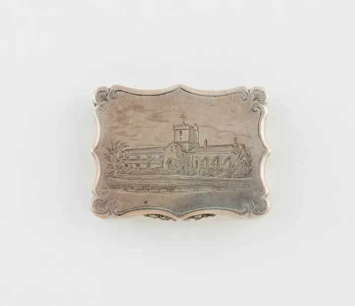 Framed Print : Vinaigrette with View of St Begas Priory, Cumbria, Birmingham, c. 1842 / 43 Framed Print : Vinaigrette with View of St Begas Priory, Cumbria, Birmingham, c. 1842 / 43