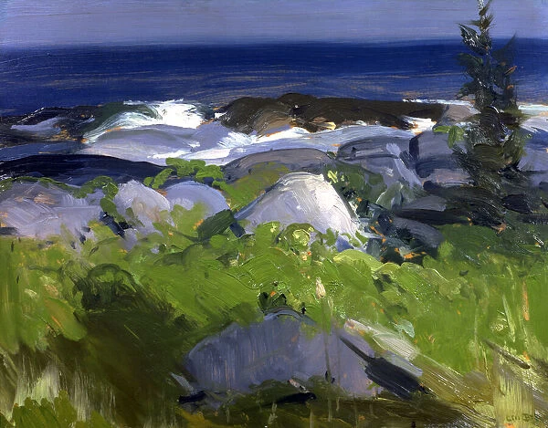 Vine Clad Shore--Monhegan Island, 1913. Creator: George Wesley Bellows