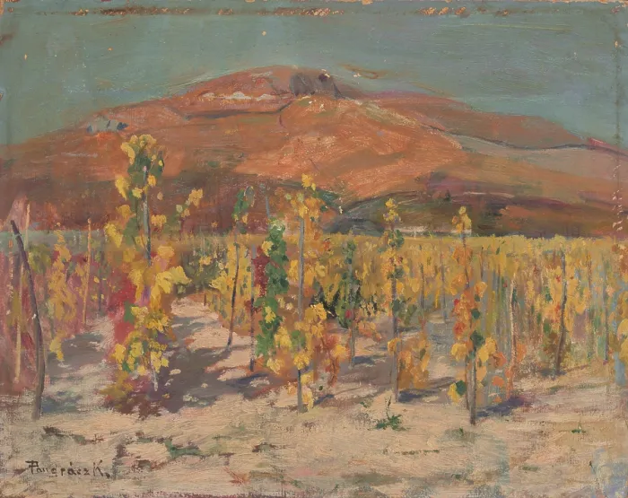 Framed Print : Vineyards at the foot of Mount Zobor, 1930-1940. Creator: Karol Pongracz Framed Print : Vineyards at the foot of Mount Zobor, 1930-1940. Creator: Karol Pongracz