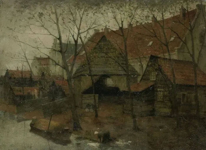 Framed Print : The Vinkenbuurt near Amsterdam, 1885-1900. Creator: Johann Eduard Karsen Framed Print : The Vinkenbuurt near Amsterdam, 1885-1900. Creator: Johann Eduard Karsen