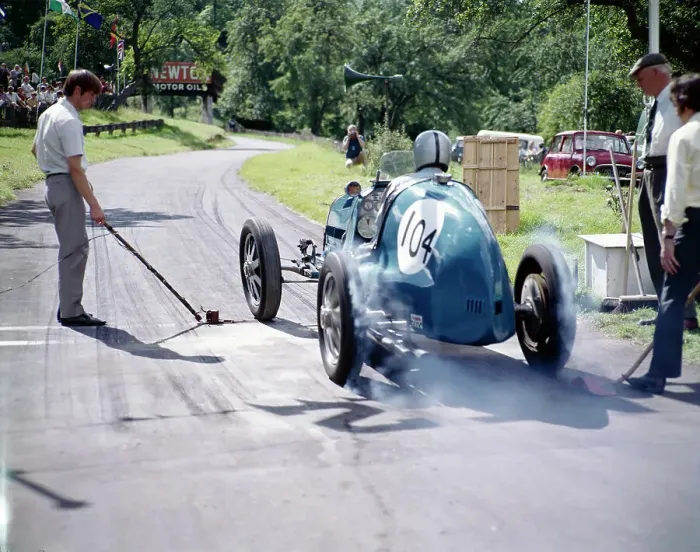 Framed Print : A vintage car at Prescott race track, Gloucestershire Framed Print : A vintage car at Prescott race track, Gloucestershire