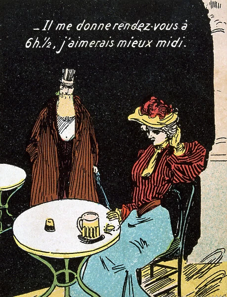 Vintage French postcard, c1900