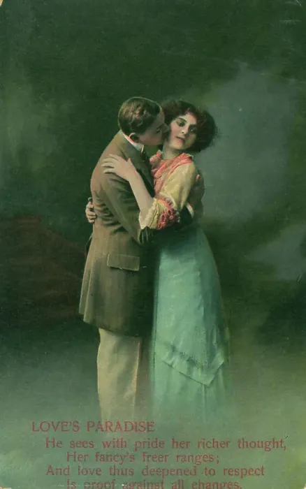 Framed Print : Vintage romantic poatcard Framed Print : Vintage romantic poatcard