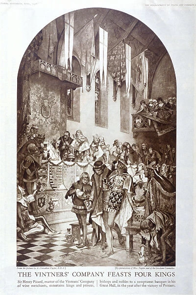The Vintners Company feasts four kings, c1347, (1928)