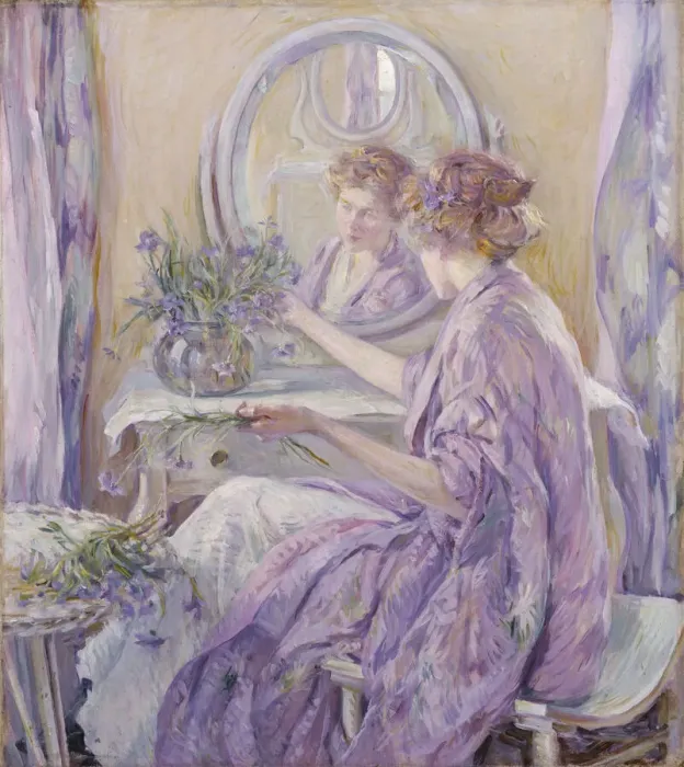Framed Print : The Violet Kimono, ca. 1910. Creator: Robert Reid Framed Print : The Violet Kimono, ca. 1910. Creator: Robert Reid