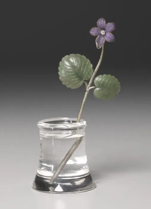 Framed Print : Violet, late 1800s - early 1900s. Creator: Peter Carl Faberge (Russian, 1846-1920), firm of Framed Print : Violet, late 1800s - early 1900s. Creator: Peter Carl Faberge (Russian, 1846-1920), firm of