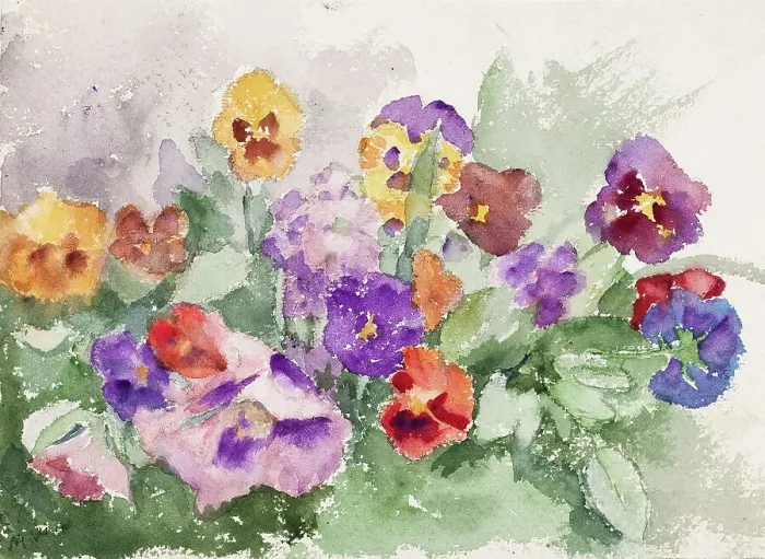 Framed Print : Violets. Creator: Maria Wiik