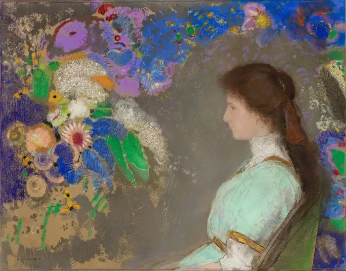 Framed Print : Violette Heymann, 1910. Creator: Odilon Redon (French, 1840-1916) Framed Print : Violette Heymann, 1910. Creator: Odilon Redon (French, 1840-1916)