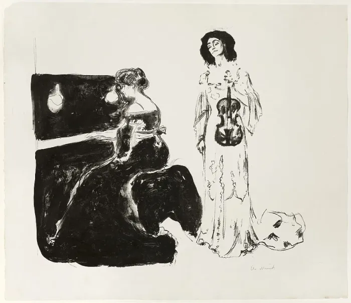 Framed Print : The Violin Concert, 1903. Creator: Edvard Munch Framed Print : The Violin Concert, 1903. Creator: Edvard Munch