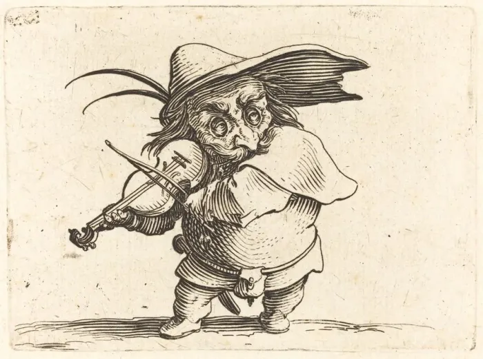 Framed Print : The Violin Player, c. 1622. Creator: Jacques Callot Framed Print : The Violin Player, c. 1622. Creator: Jacques Callot