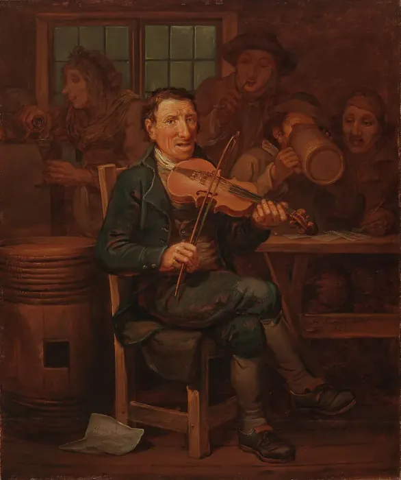 Framed Print : The Violinist, 1809. Creator: Alexander Lauréus Framed Print : The Violinist, 1809. Creator: Alexander Lauréus