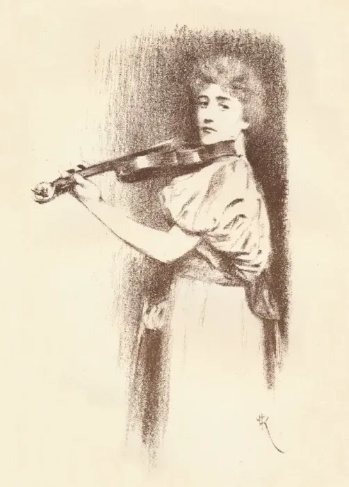 Framed Print : A Violinist, c1898. Artist: Fernand Khnopff Framed Print : A Violinist, c1898. Artist: Fernand Khnopff