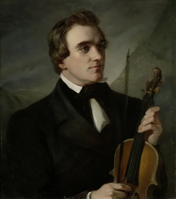 Framed Print : The Violinist Ole Bull, 1851. Creator: Elisabeth Baumann Framed Print : The Violinist Ole Bull, 1851. Creator: Elisabeth Baumann