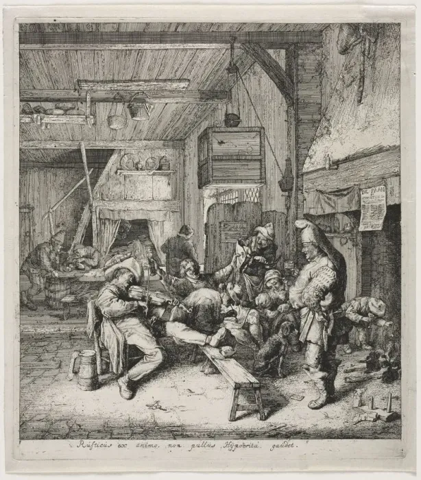 Framed Print : The Violinist Seated. Creator: Cornelis Dusart (Dutch, 1660-1704) Framed Print : The Violinist Seated. Creator: Cornelis Dusart (Dutch, 1660-1704)