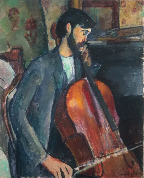 Framed Print : The Violoncello Player Framed Print : The Violoncello Player