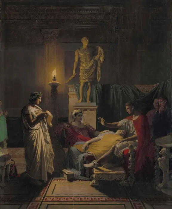 Framed Print : Virgil reading from the Aeneid, 1864. Creator: Ingres Framed Print : Virgil reading from the Aeneid, 1864. Creator: Ingres