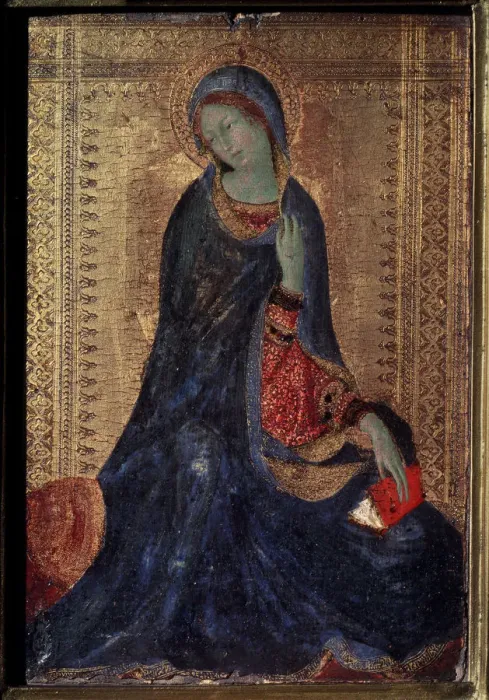 Framed Print : Virgin Annunciate, c1340-c1344. Artist: Simone Martini Framed Print : Virgin Annunciate, c1340-c1344. Artist: Simone Martini
