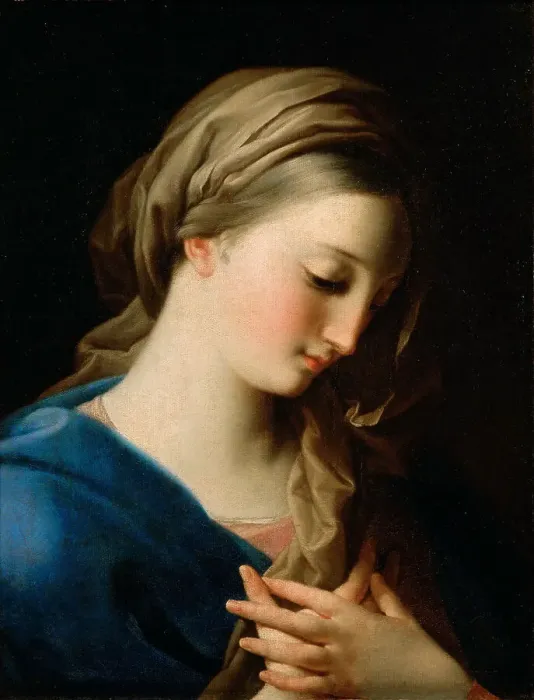 Framed Print : Virgin Annunciate, Early 1740s. Creator: Batoni, Pompeo Girolamo (1708-1787) Framed Print : Virgin Annunciate, Early 1740s. Creator: Batoni, Pompeo Girolamo (1708-1787)