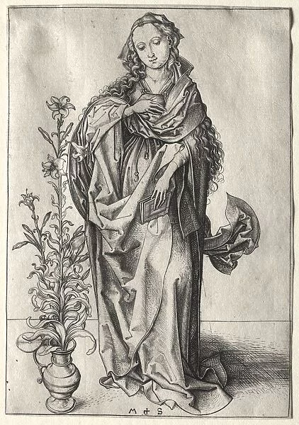 The Virgin of the Annunciation. Creator: Martin Schongauer (German, c. 1450-1491)