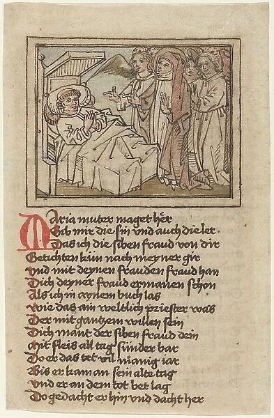 The Virgin Appearing to a Dying Priest, 1470s. Creator: Unknown