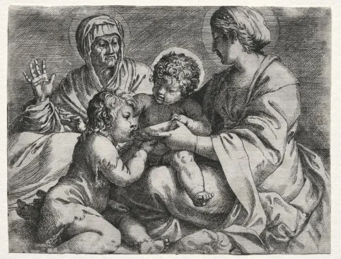 Framed Print : Virgin with the Bowl, 1606. Creator: Annibale Carracci (Italian, c. 1560-1609) Framed Print : Virgin with the Bowl, 1606. Creator: Annibale Carracci (Italian, c. 1560-1609)