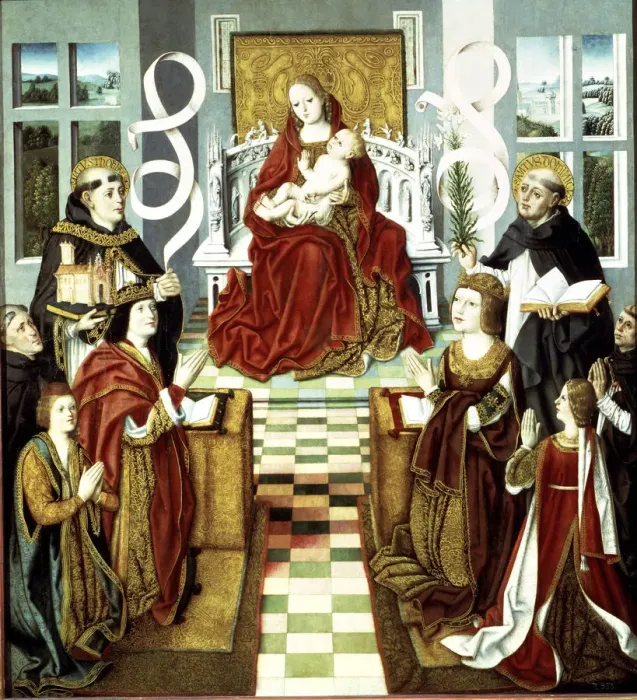 Framed Print : The Virgin of the Catholic Kings, oil on panel, 1490 Framed Print : The Virgin of the Catholic Kings, oil on panel, 1490