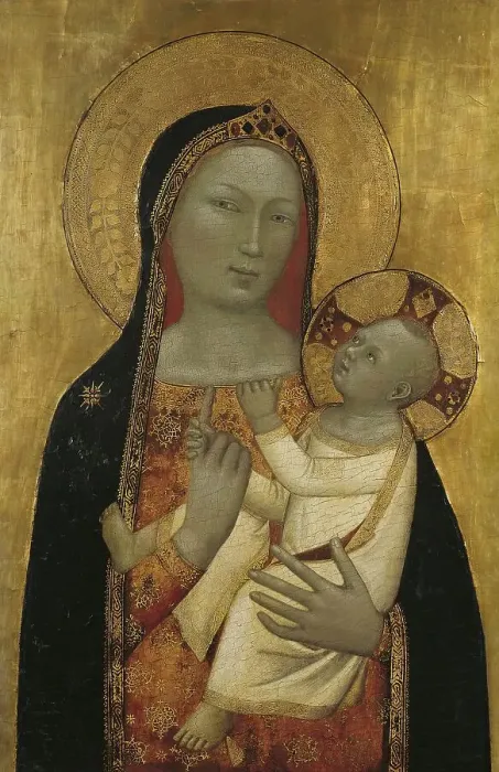Framed Print : The Virgin and Child, 1340. Creator: Bernardo Daddi Framed Print : The Virgin and Child, 1340. Creator: Bernardo Daddi