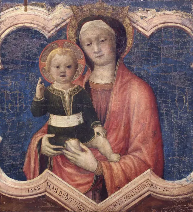 Framed Print : Virgin and Child, 1448. Creator: Bellini, Jacopo (c. 1400-c. 1470) Framed Print : Virgin and Child, 1448. Creator: Bellini, Jacopo (c. 1400-c. 1470)