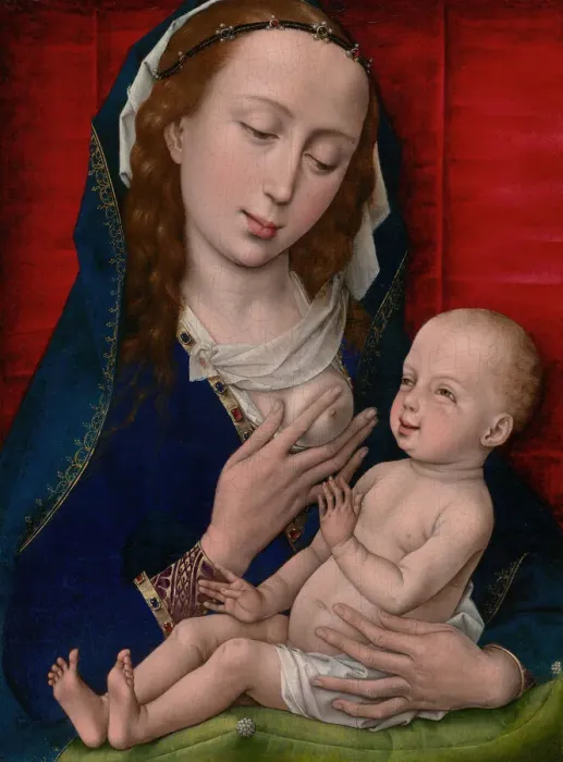 Framed Print : Virgin and Child, 1460 / 65. Creator: Workshop of Rogier van der Weyden Framed Print : Virgin and Child, 1460 / 65. Creator: Workshop of Rogier van der Weyden