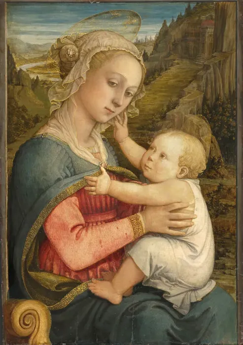 Framed Print : Virgin and Child, 1460. Creator: Lippi, Fra Filippo (1406-1469) Framed Print : Virgin and Child, 1460. Creator: Lippi, Fra Filippo (1406-1469)