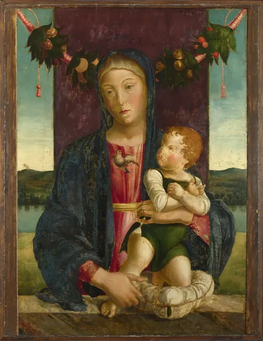 Framed Print : The Virgin and Child, 1480-1490. Creator: Bastiani; Lazzaro (1429-1512) Framed Print : The Virgin and Child, 1480-1490. Creator: Bastiani; Lazzaro (1429-1512)