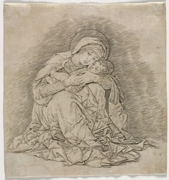 Framed Print : Virgin and Child, 1485-1491. Creator: Andrea Mantegna (Italian, 1431-1506) Framed Print : Virgin and Child, 1485-1491. Creator: Andrea Mantegna (Italian, 1431-1506)