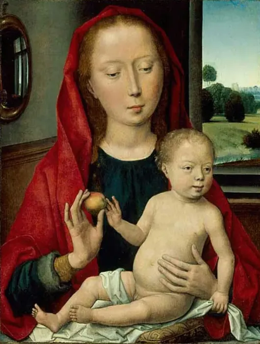 Framed Print : Virgin and Child, 1485 / 90. Creator: Hans Memling Framed Print : Virgin and Child, 1485 / 90. Creator: Hans Memling