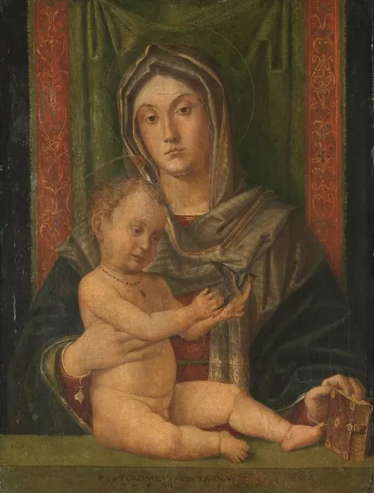 Framed Print : Virgin and Child, 1490-1510. Creator: Workshop of Bartolommeo Montagna Framed Print : Virgin and Child, 1490-1510. Creator: Workshop of Bartolommeo Montagna