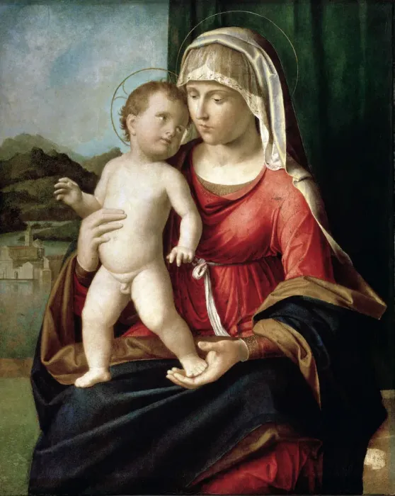Framed Print : Virgin and Child, between 1496 and 1499. Artist: Giovanni Battista Cima da Conegliano Framed Print : Virgin and Child, between 1496 and 1499. Artist: Giovanni Battista Cima da Conegliano