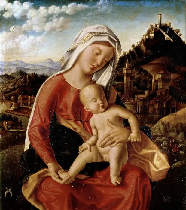 Framed Print : Virgin and Child, 1505. Creator: Veneto, Bartolomeo (1502-1555) Framed Print : Virgin and Child, 1505. Creator: Veneto, Bartolomeo (1502-1555)