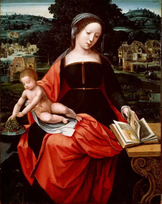 Framed Print : Virgin and Child, 1530s-1540s. Old Master Framed Print : Virgin and Child, 1530s-1540s. Old Master