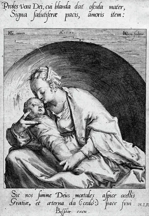 Framed Print : The Virgin and Child, 1590. Creator: Jacques de Gheyn II Framed Print : The Virgin and Child, 1590. Creator: Jacques de Gheyn II