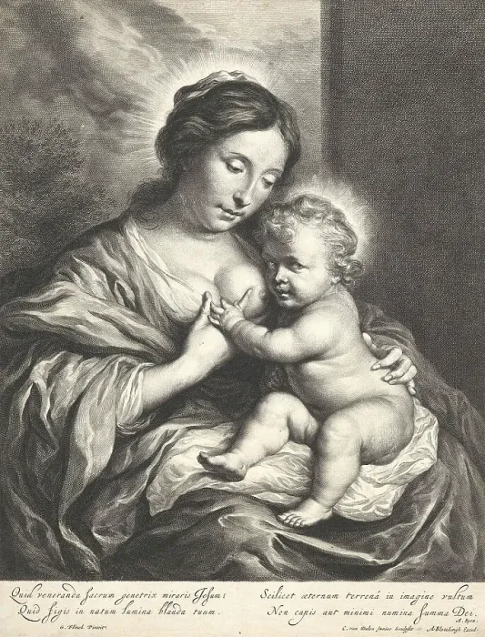 Framed Print : The Virgin with the Child, 1653-64. Creator: Cornelis van Dalen II Framed Print : The Virgin with the Child, 1653-64. Creator: Cornelis van Dalen II