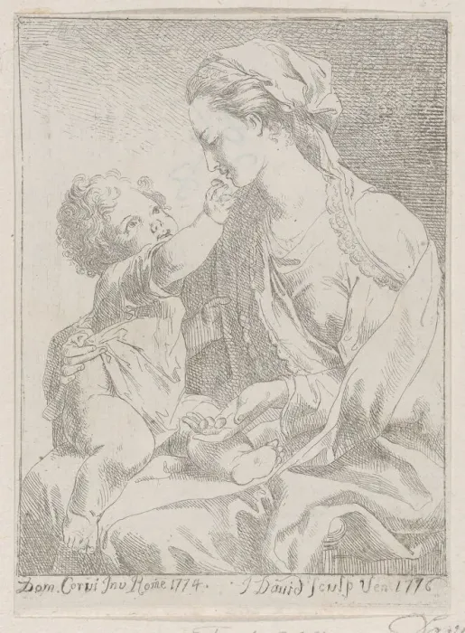 Framed Print : Virgin and Child, 1776. Creator: Giovanni David Framed Print : Virgin and Child, 1776. Creator: Giovanni David