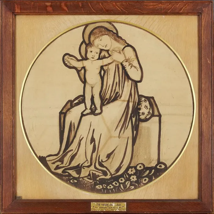Framed Print : Virgin and Child, 1861-2. Creator: Sir Edward Coley Burne-Jones Framed Print : Virgin and Child, 1861-2. Creator: Sir Edward Coley Burne-Jones