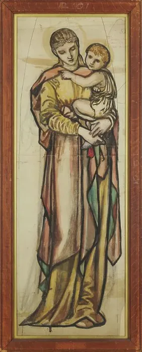 Framed Print : Virgin and Child, 1868. Creator: Sir Edward Coley Burne-Jones Framed Print : Virgin and Child, 1868. Creator: Sir Edward Coley Burne-Jones
