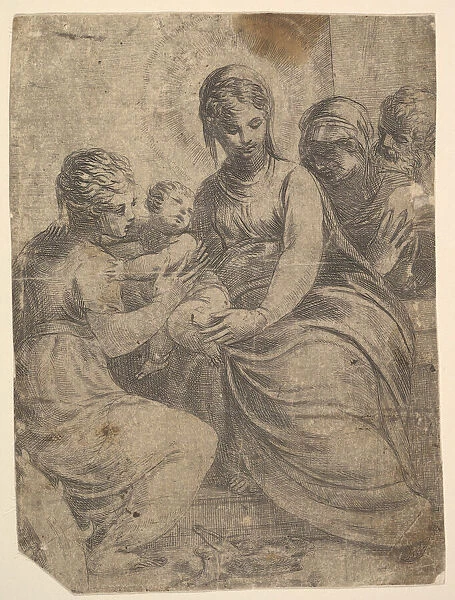 The Virgin and Child accompanied by saints, ca. 1550. Creator: Andrea Schiavone
