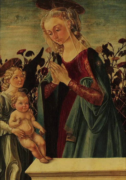 Framed Print : Virgin and Child with an Angel, Second Half of the 15th century. Creator: Biagio d'Antonio, (Tucci) (1446-1516). Virgin and Child with an Angel, Second Half of the 15th century. Creator: Biagio d'Antonio, (Tucci) (1446-1516) Framed Print : Virgin and Child with an Angel, Second Half of the 15th century. Creator: Biagio d'Antonio, (Tucci) (1446-1516). Virgin and Child with an Angel, Second Half of the 15th century. Creator: Biagio d'Antonio, (Tucci) (1446-1516)